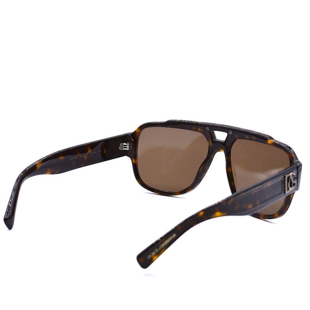 NEW DOLCE&GABBANA DG4389 502/73 HAVANA DARK BROWN AUTHENTIC SUNGLASSES - Picture 9 of 12